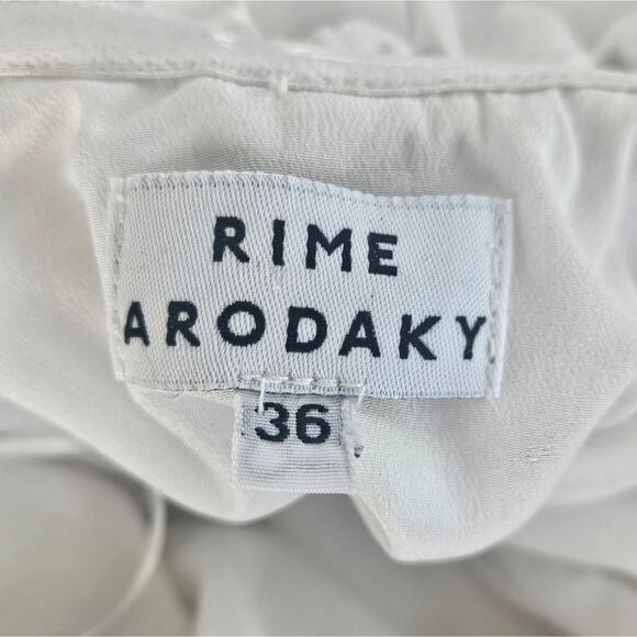 Rime Arodaky Cara Dress Ivory Off the Shoulder Mini Size 36‎ / US 4 Bridal - Picture 8 of 12